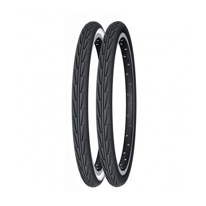 Michelin - Cubierta Diabolo City 450 A ó 20x1 3/8 Bl para bicicletas urbanas, con tecnología Gumwall en flanco y carcasa de 322 TPI, ideal para ciclismo diario y resistencia duradera