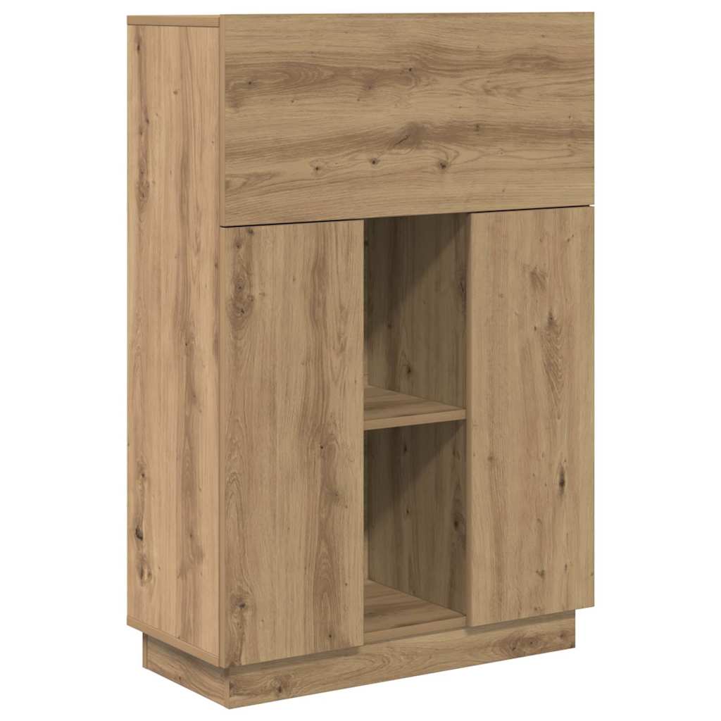 vidaXL Escritorio con estante Roble artesanal 71.5 x 31.5 x 106.5 cm
