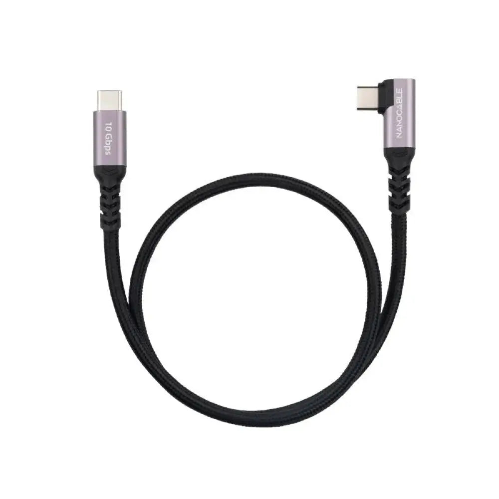 Cable USB-C a USB-C Nanocable 1 m Negro 10 Gbps 100 W