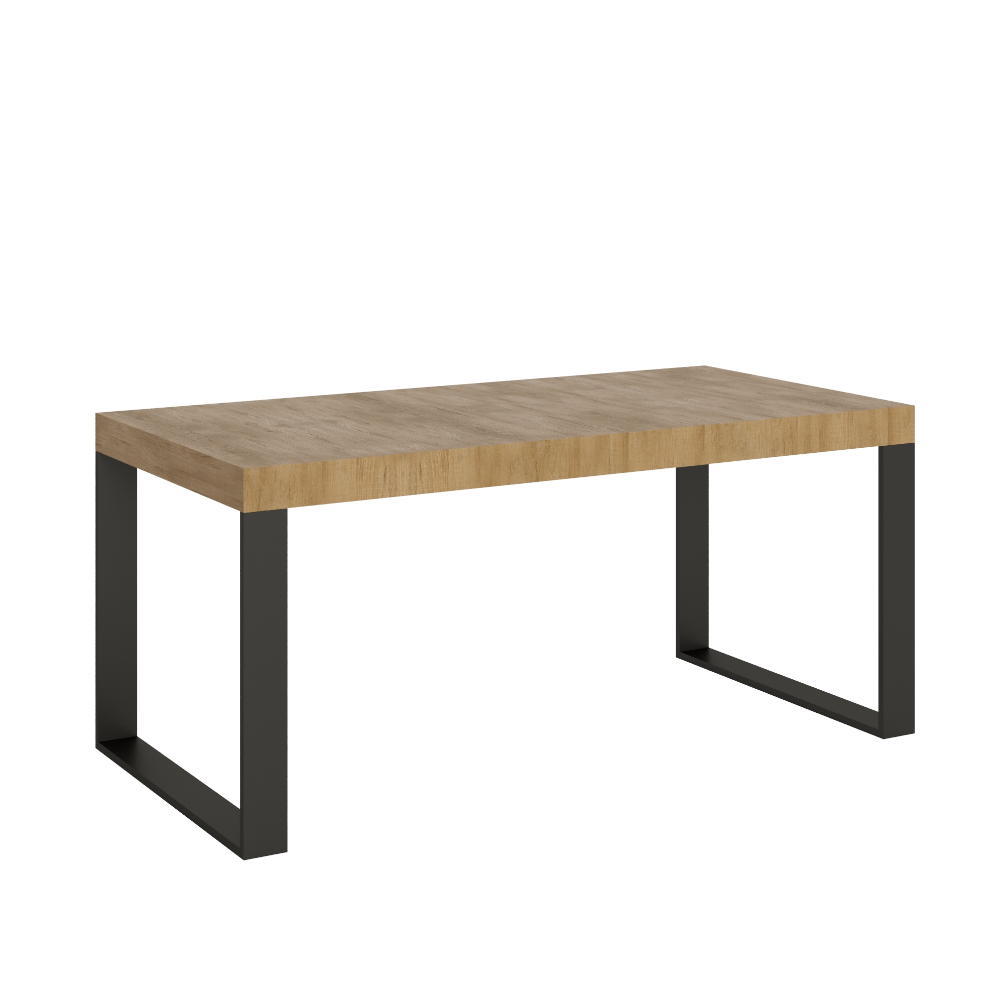 Mesa extensible 90x180/440 cm Tecno Premium Roble Nature Estructura Antracita - Itamoby