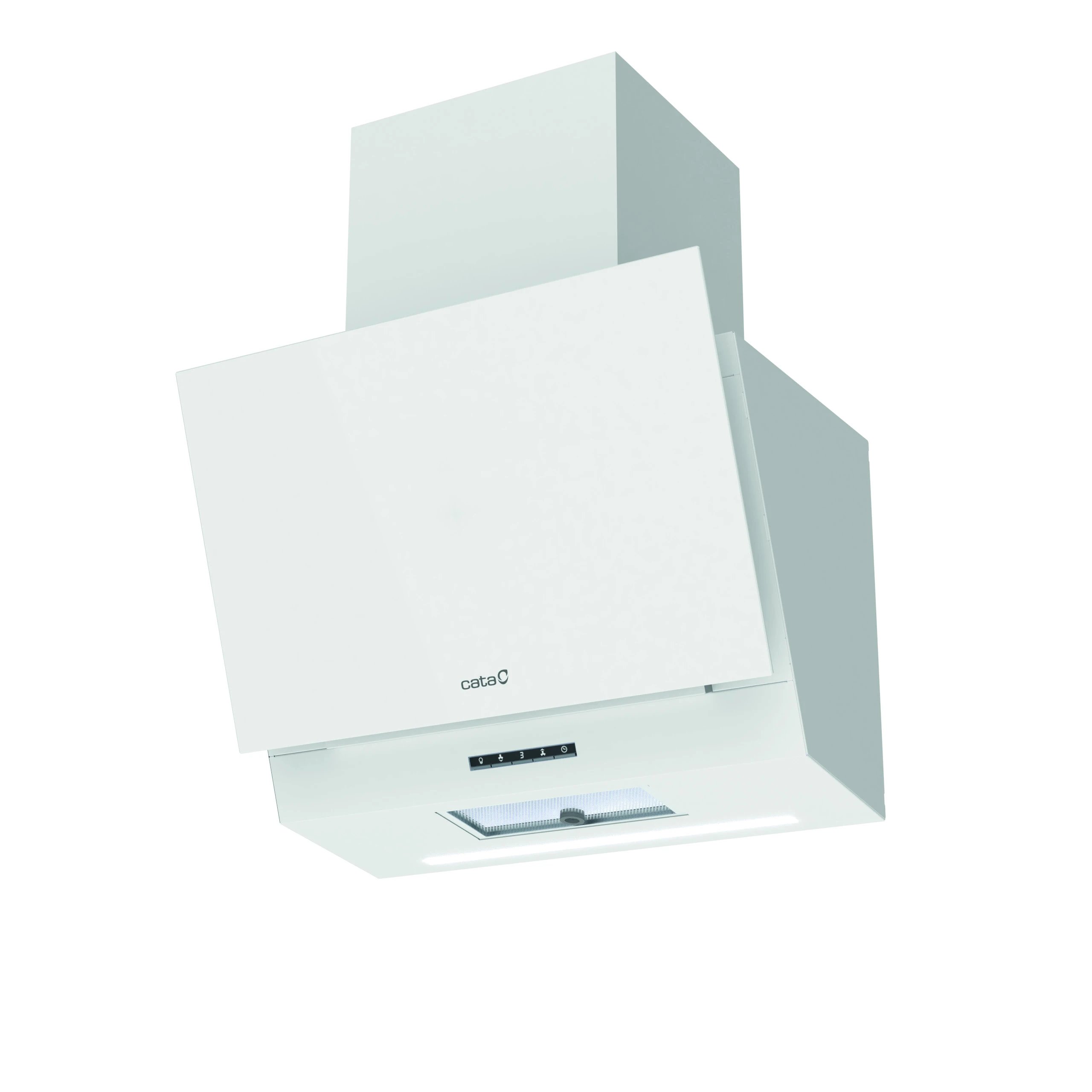 Campana Decorativa Piramidal Cata 02136006 60cm 811m³/h Clase A Blanco  | 65dB, Niveles Extracción 6