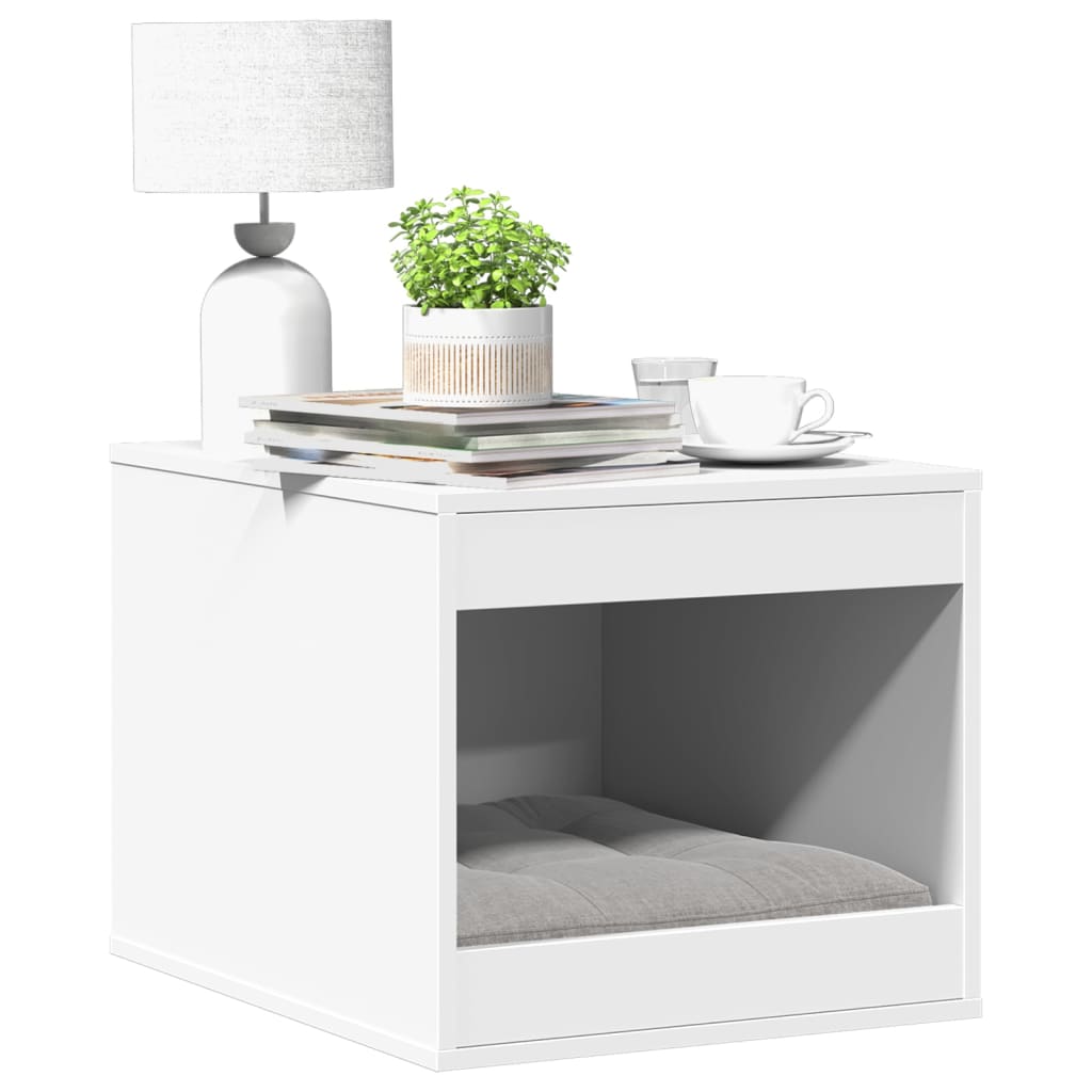 vidaXL Mueble arenero para gatos madera 47x59x42 cm en color Roble Sonoma/Marrón roble/Blanco y más | almacenamiento funcional diseño moderno para baño dormitorio sala