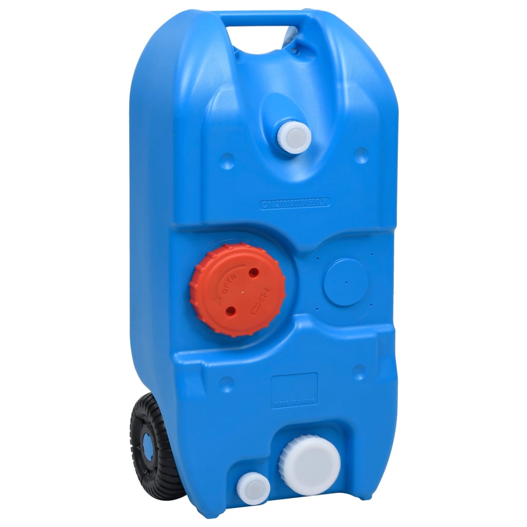 vidaXL Depósito de Agua con Ruedas para Camping Caravana Tanque Jardín Color Azul,  Gris, y mas