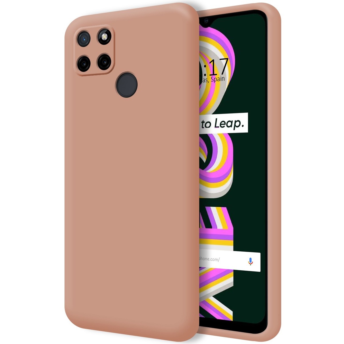 Tumundosmartphone Funda Silicona Líquida Rosa para Realme C21Y/C25Y - Protección de Alta Calidad