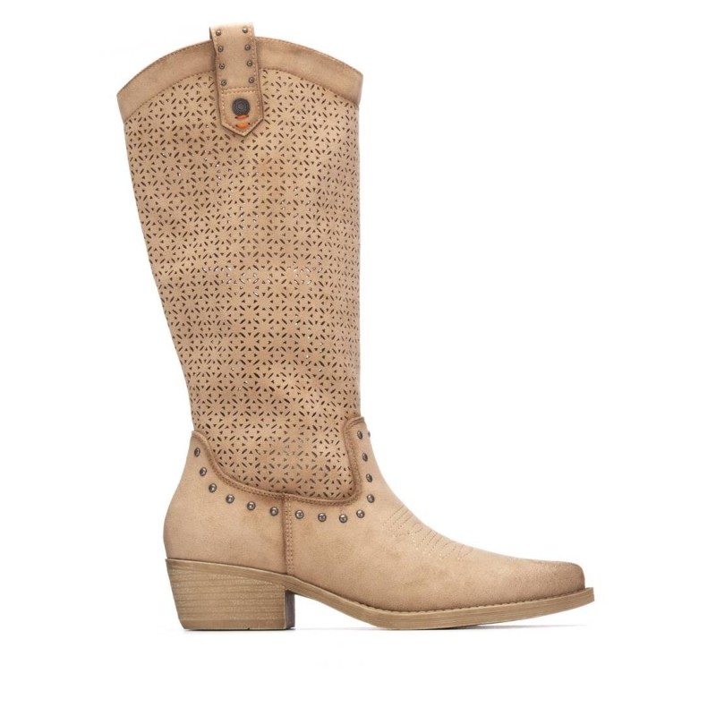 Botas vestir mujer REFRESH 175292 01 BOTA COWOBY ANTELINA BEIGE 38593 26V