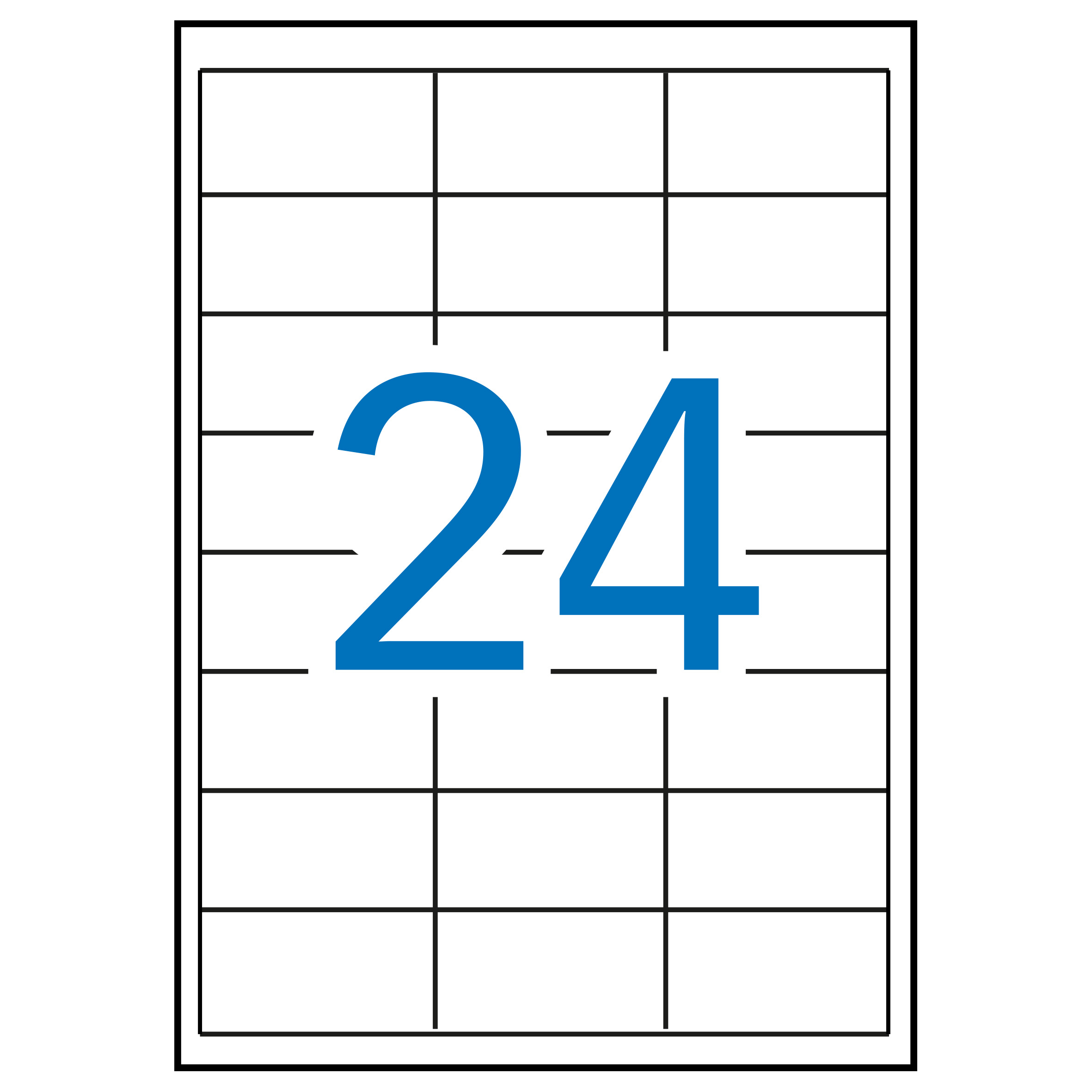 APLI 1781 - Etiquetas blancas permanentes adhesivas imprimibles, Inkjet-Laser-Copy, tamaño etiqueta 64,6 x 33,8 mm, cantos rectos, pack de 500 hojas A4 (12000 etiquetas), ideal para sobres