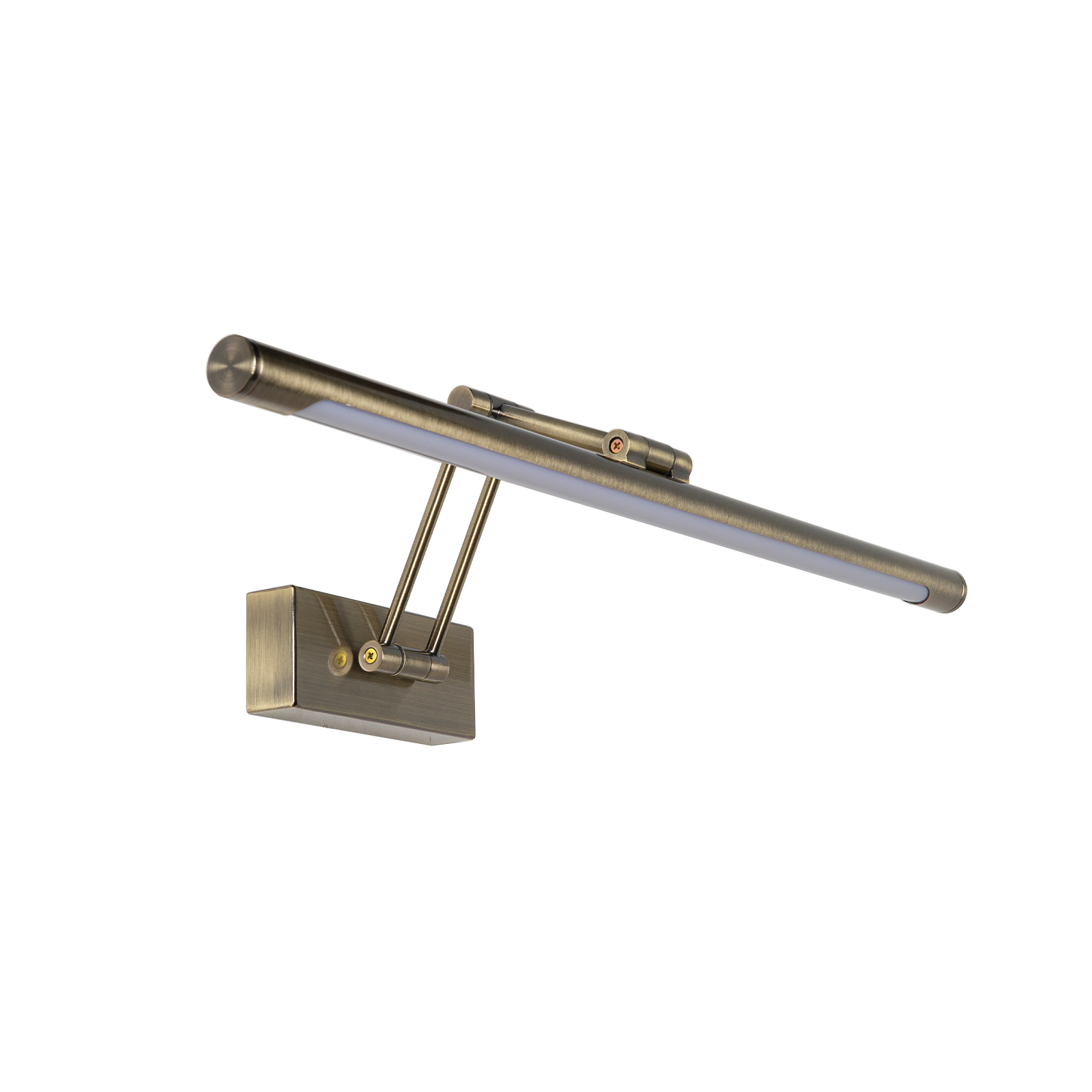 ALPINALUZ Aplique LED para cuadros 60 cm 12W aluminio enveje bronce – Luz cálida 2800K, orientable 3 ejes, diseño moderno, IP20