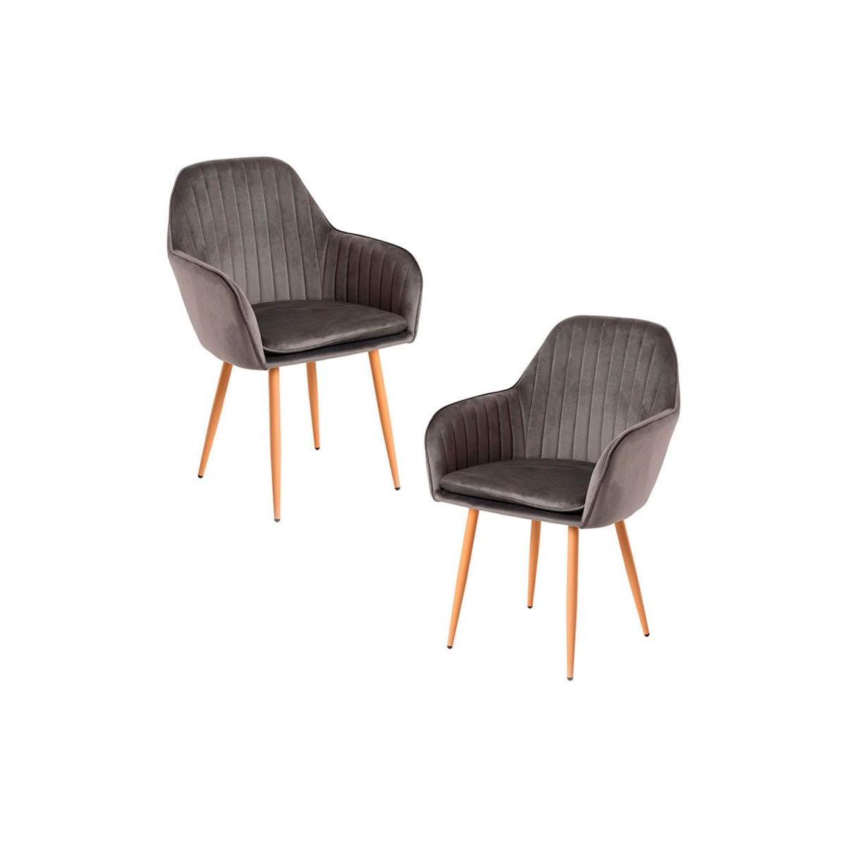 Regalos Miguel - Packs Sillas Comedor - Pack 2 Sillas Chic - Gris oscuro