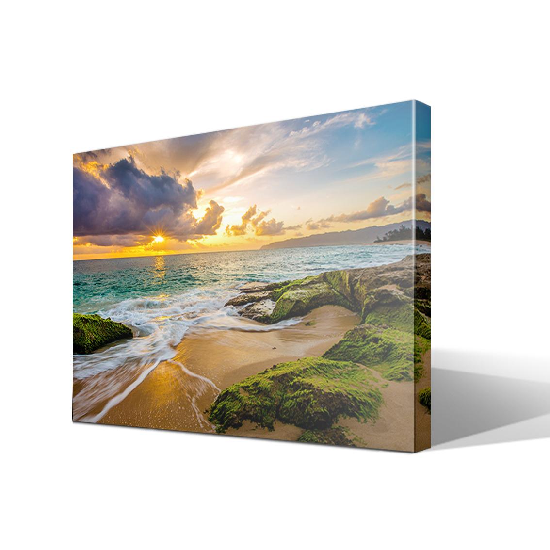 Cuadro Canvas Puesta de Sol de Hawái - Alta Resolución - Lienzo 100% Algodón - Bastidor Madera - Calidad Superior