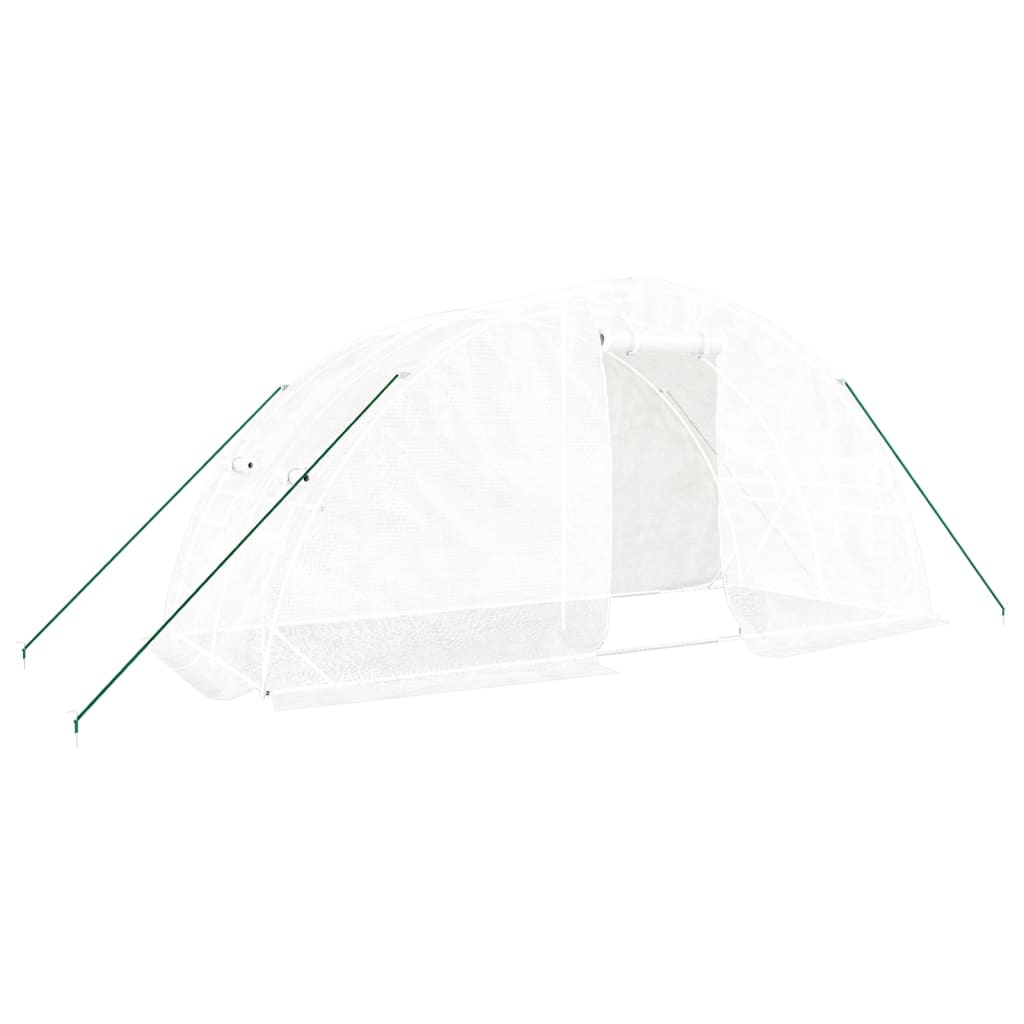 vidaXL Invernadero con estructura de acero blanco Multitalles
