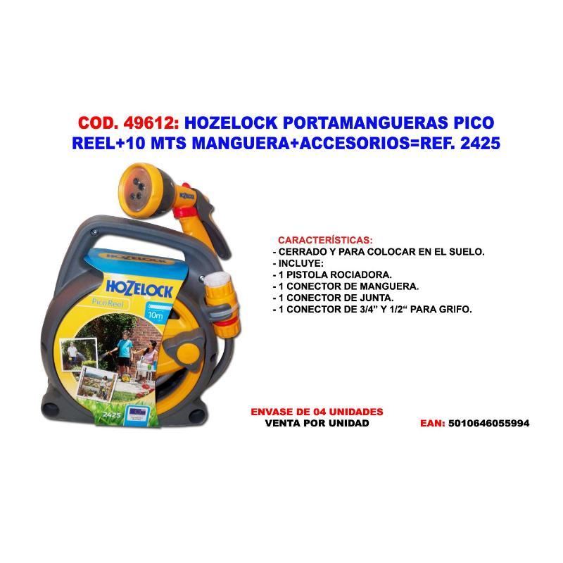 Hozelock portamangueras pico reel+10 m manguera+ acc. 2425