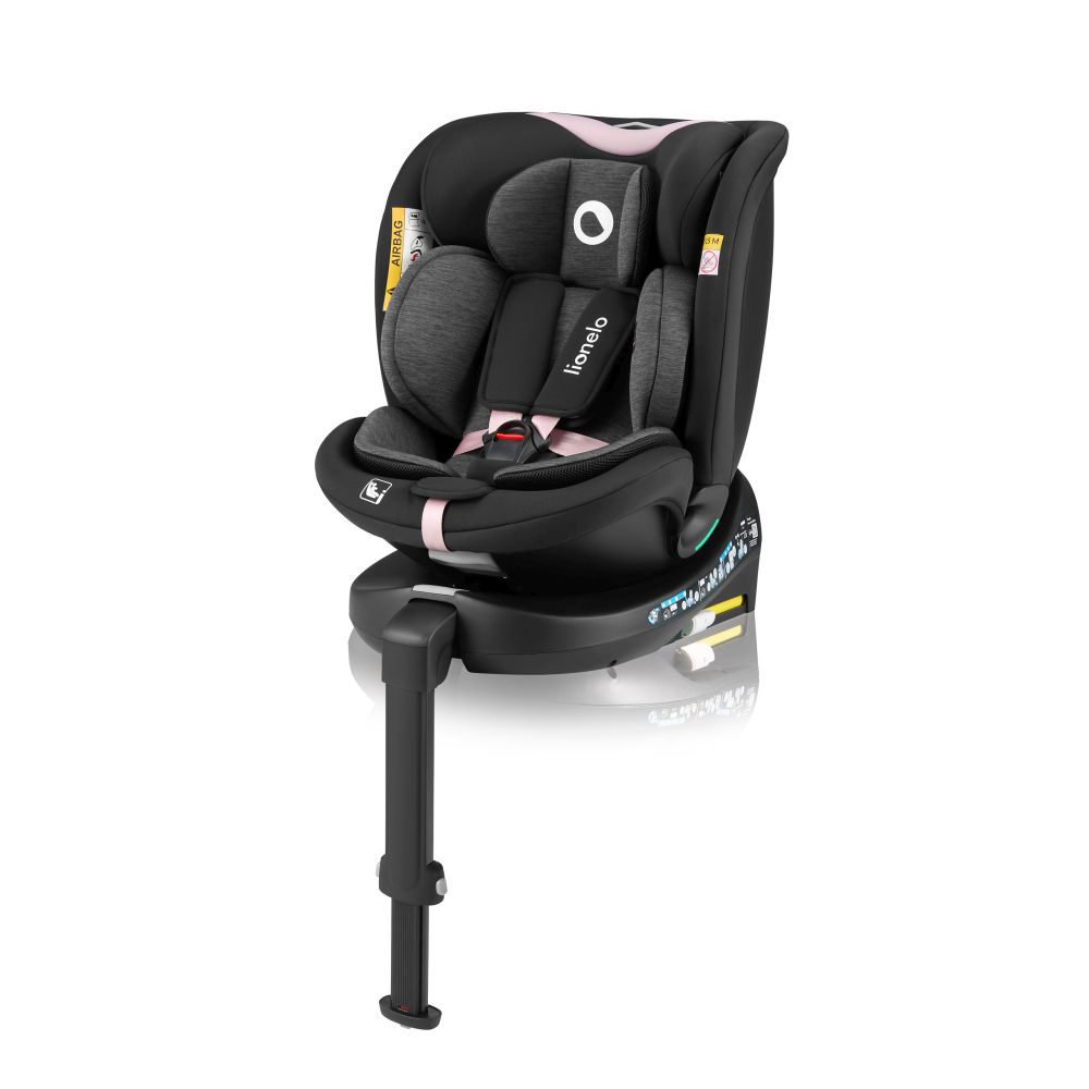 Silla de Coche Giratoria Lionelo NAVY i-Size 40-150 cm con ISOFIX, Base 360° y Homologación R129 para Niños de 0 a 12 Años