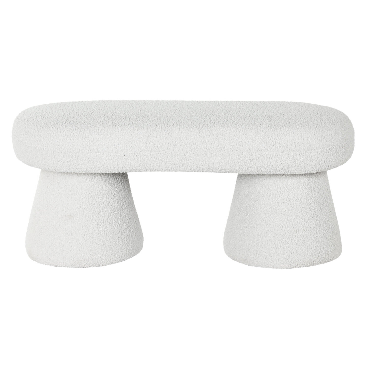 Descalzadora poliester 100x42x46 bucle blanco El mejor complemento para tu hogar.
