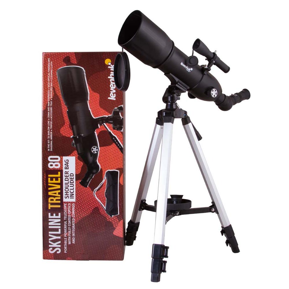 Telescopio Refractor Levenhuk Skyline Travel 80 para Observaciones Terrestres y del Espacio Cercano
