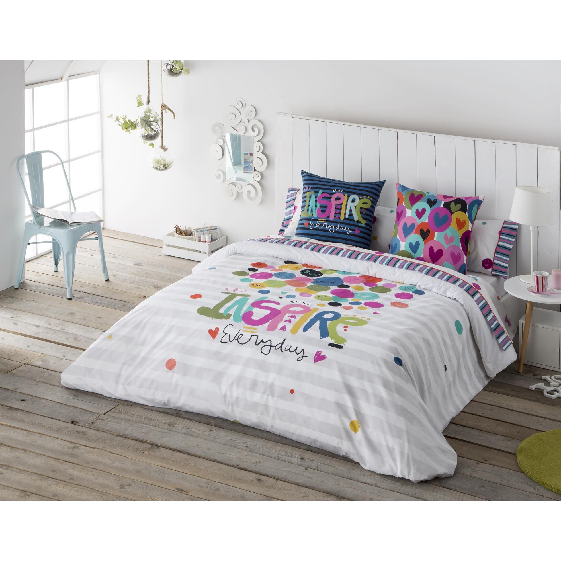 JVR - Funda nórdica juego de 2 piezas modelo JOY - Tejido 100% Algodón - Estampado digital - Fabricado en España - Cama 90/105/135/150/160/180