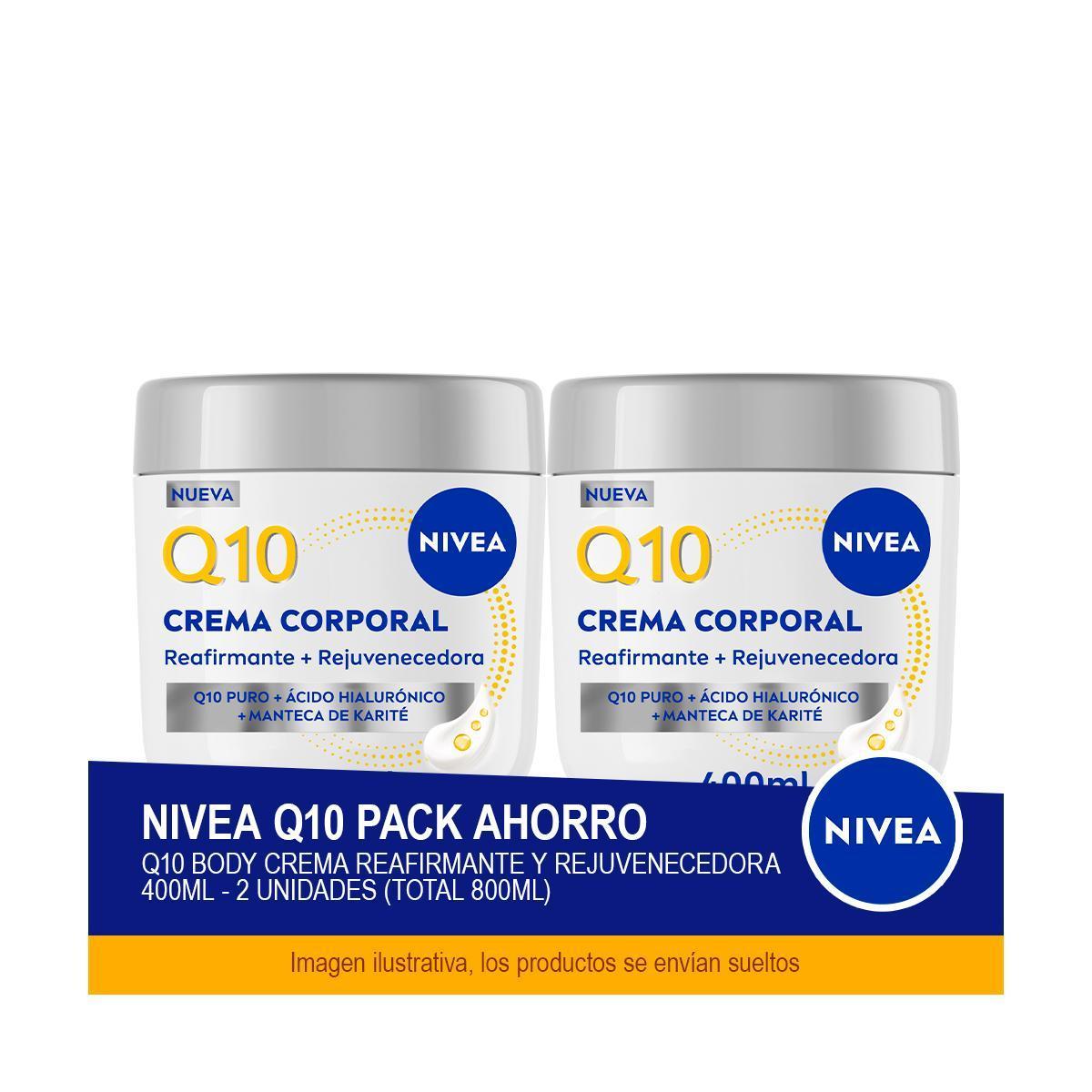 NIVEA Q10 Body Crema Reafirmante y Rejuvenecedora 400ml - Pack ahorro de 2 unidades (total 800ml)