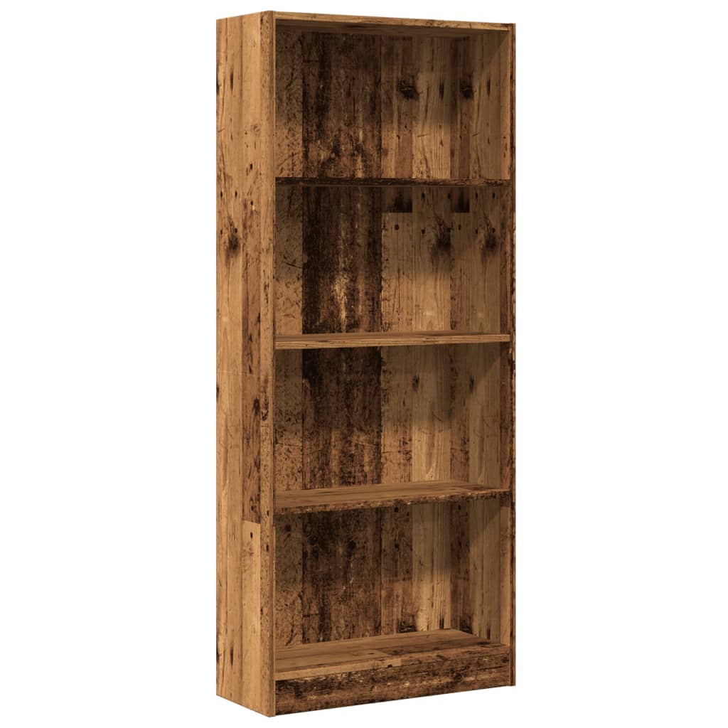 vidaXL Estantería de madera de ingeniería 60x24x143 cm Multicolor