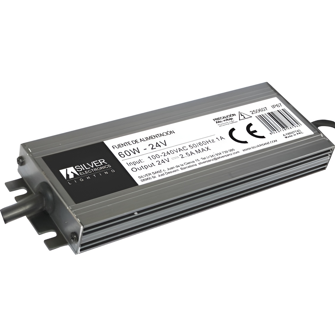 Silver Electronics Fuente Alimentacion Leds 24Vdc 60W 2,5Amp IP67 Tensión Constante