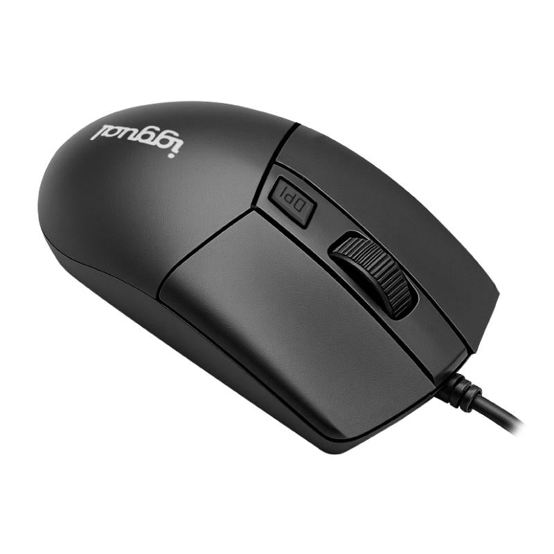 Ratón IGGUAL COM-BUSINESS2 2400 DPI USB tipo A Negro Ambidiestro Cableado