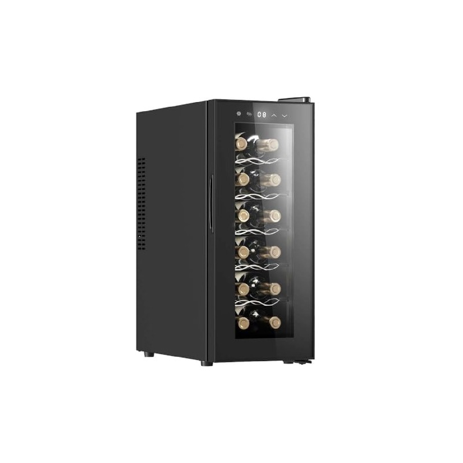 Cecotec Vinoteca Bolero GrandSommelier 1250 CoolCrystal. Bodega para 12 botellas, enfriamiento termoeléctrico