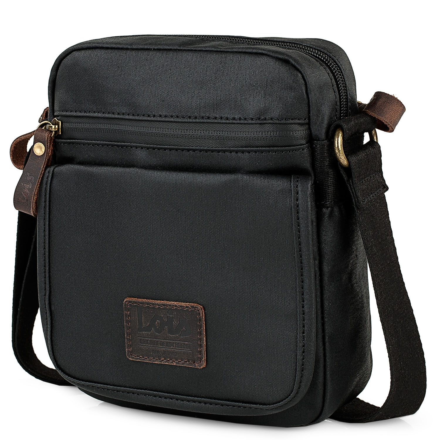 Bandoleras Hombre - Bolso Hombre Bandolera Ajustable - Bandolera Hombre Lois De Lona Recubierta/Piel - Bolso Bandolera Hombre Para Uso Diario. 307821