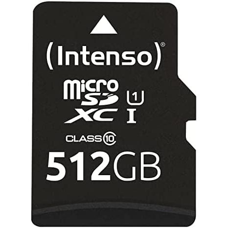 Intenso microSD 512GB UHS-I Perf CL10| Performance Clase 10