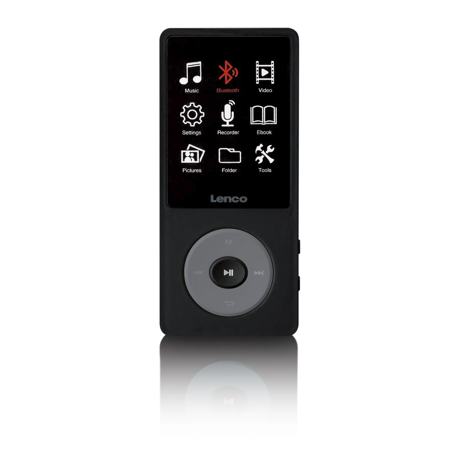 Lenco Xemio-860BK - Reproductor MP3/MP4 con Bluetooth y 8 GB de memoria interna - Negro portátil CD-P