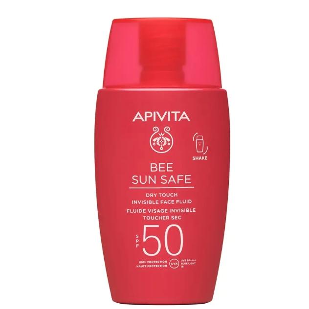 Apivita BEE SUN SAFE FLUIDO FACIAL INVISIBLE TOQUE SECO SPF 50 Un protector solar no graso
