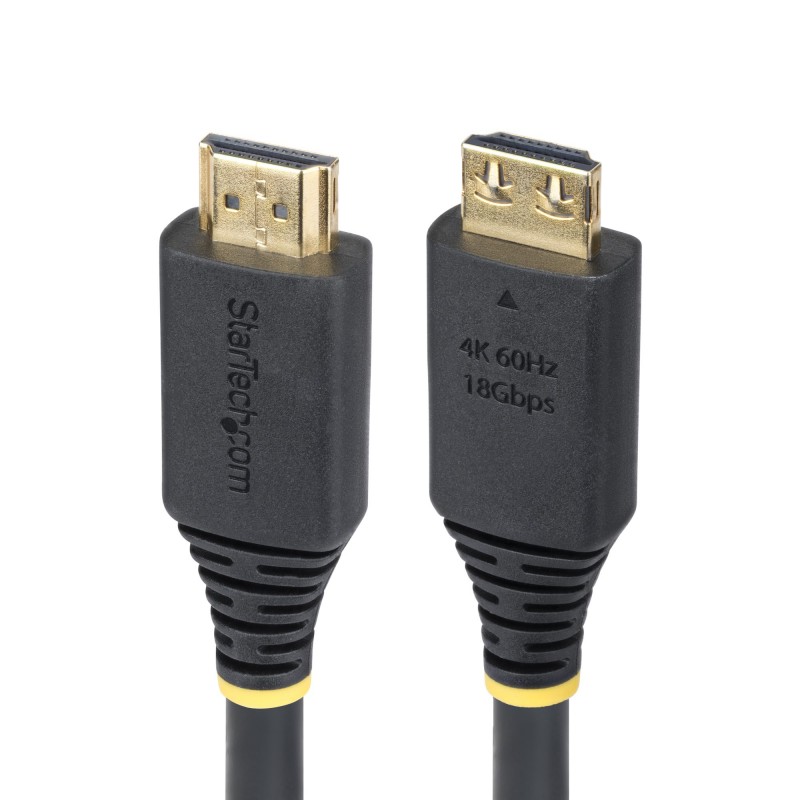 StarTech.com - Cable HDMI de Alta Velocidad de 5m - Conectores de Agarre - 4K60Hz/1440p 144Hz - HDR10/HDCP 2.2/ARC - UHD - 18Gbp HDMI2-CABLE-GRIP-5M