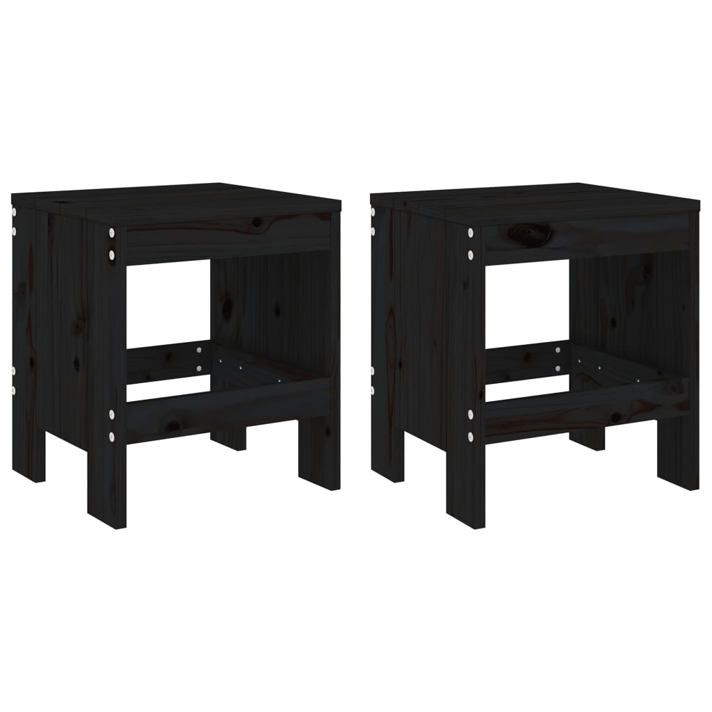vidaXL Taburetes de jardín 2 uds madera de abeto Douglas 40x36x45 cm