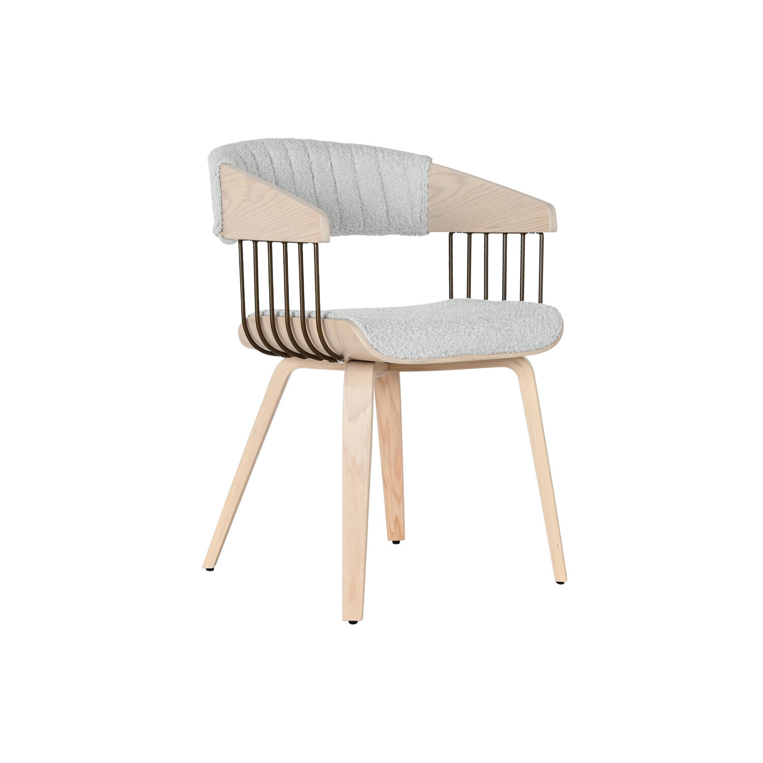 Silla madera poliester 53x55x76,5 gris , El mejor complemento para tu hogar.