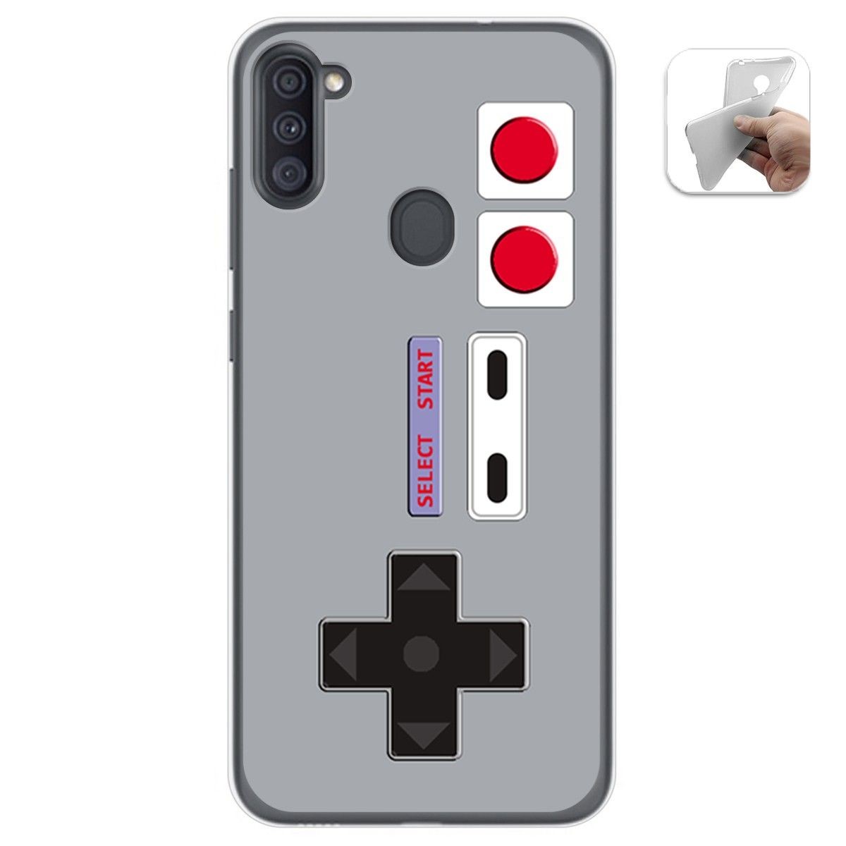 Tumundosmartphone Funda Gel Tpu para Samsung Galaxy A11 / M11 diseño Consola Dibujos