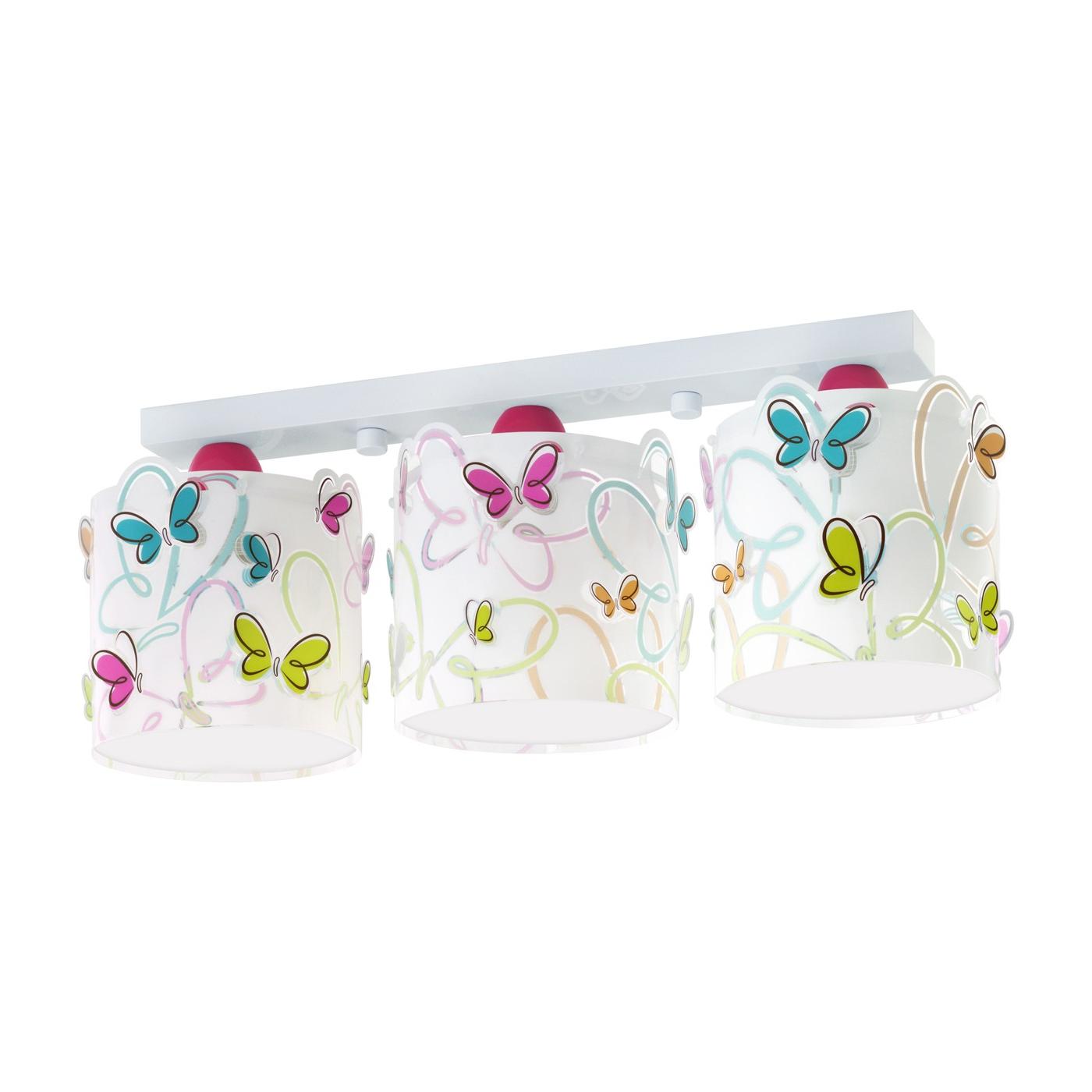 Plafón de techo 3 luces Butterfly Mariposas