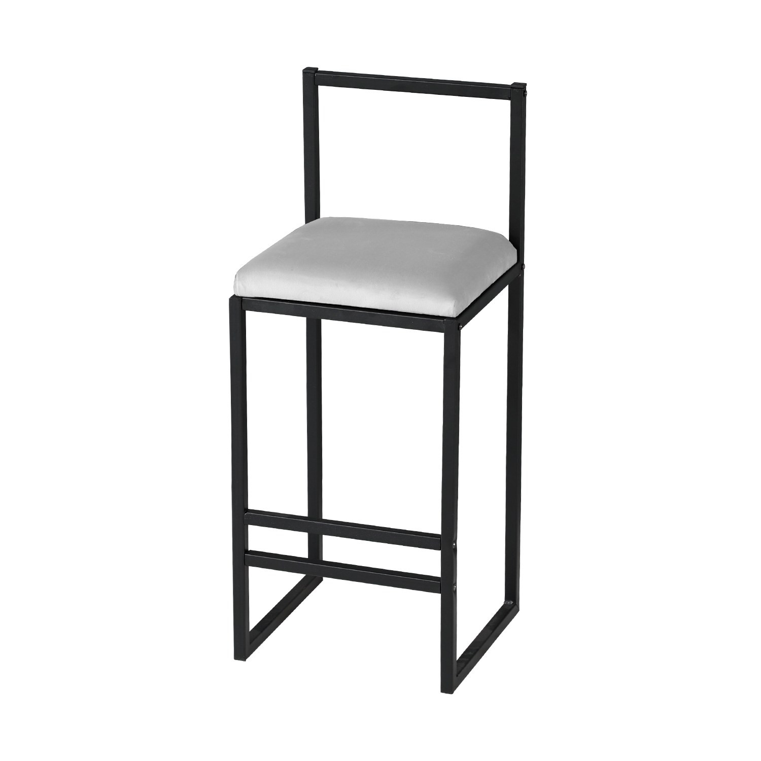 Habitat y Jardin - Taburete de bar metálico "Nordic" 35 x 35 x 84 cm - Crema