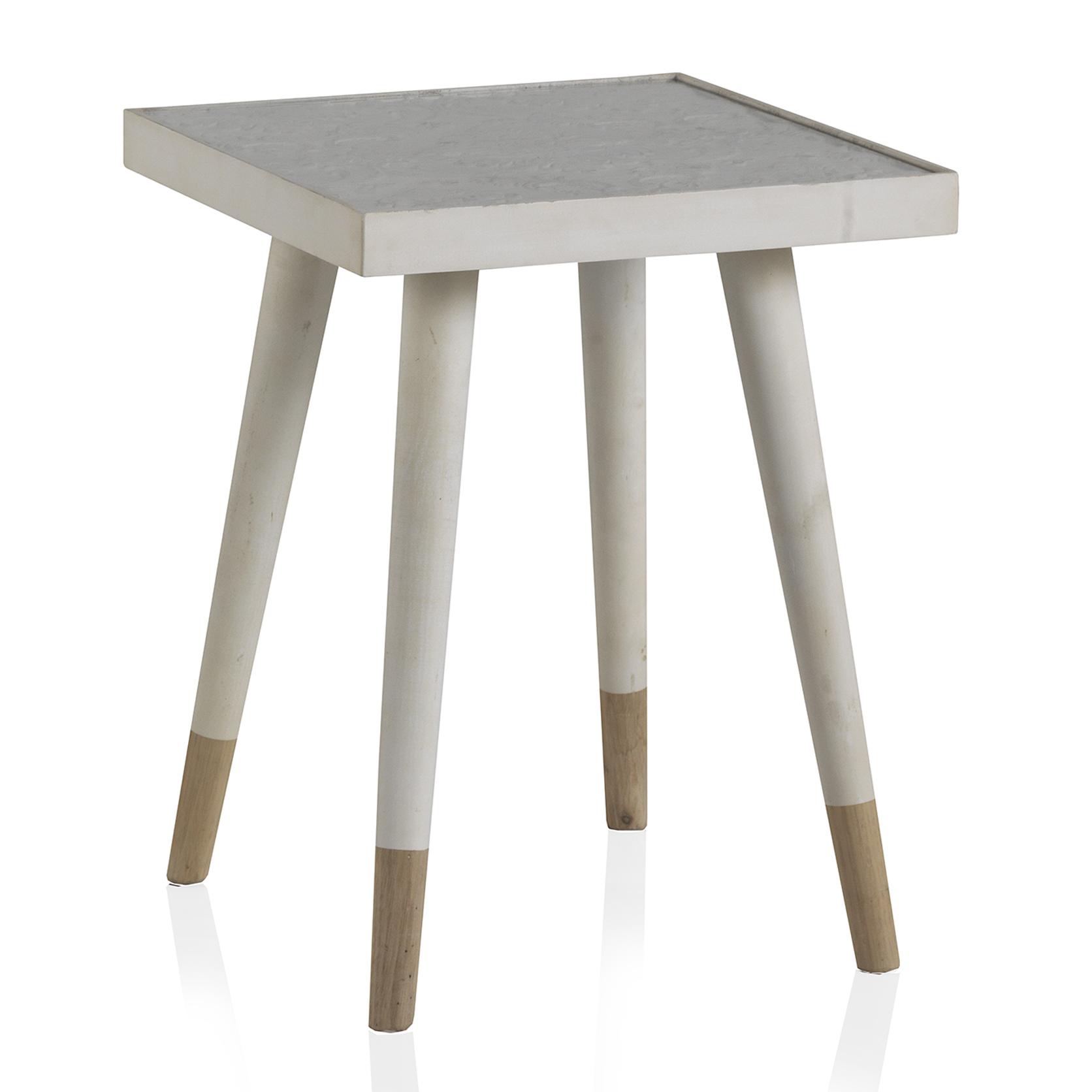 Mesa Auxiliar De Madera Blanca El mejor complemento para tu hogar. Fijalo
