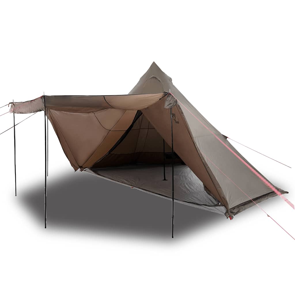 vidaXL Tienda de campaña familiar tipi 8 personas impermeable marrón