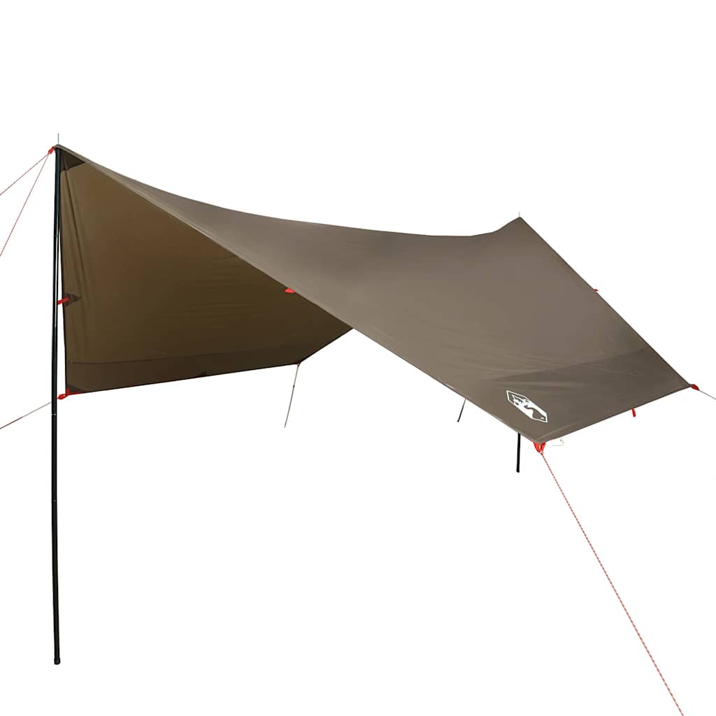 vidaXL Lona de camping impermeable marrón 462x306x211 cm