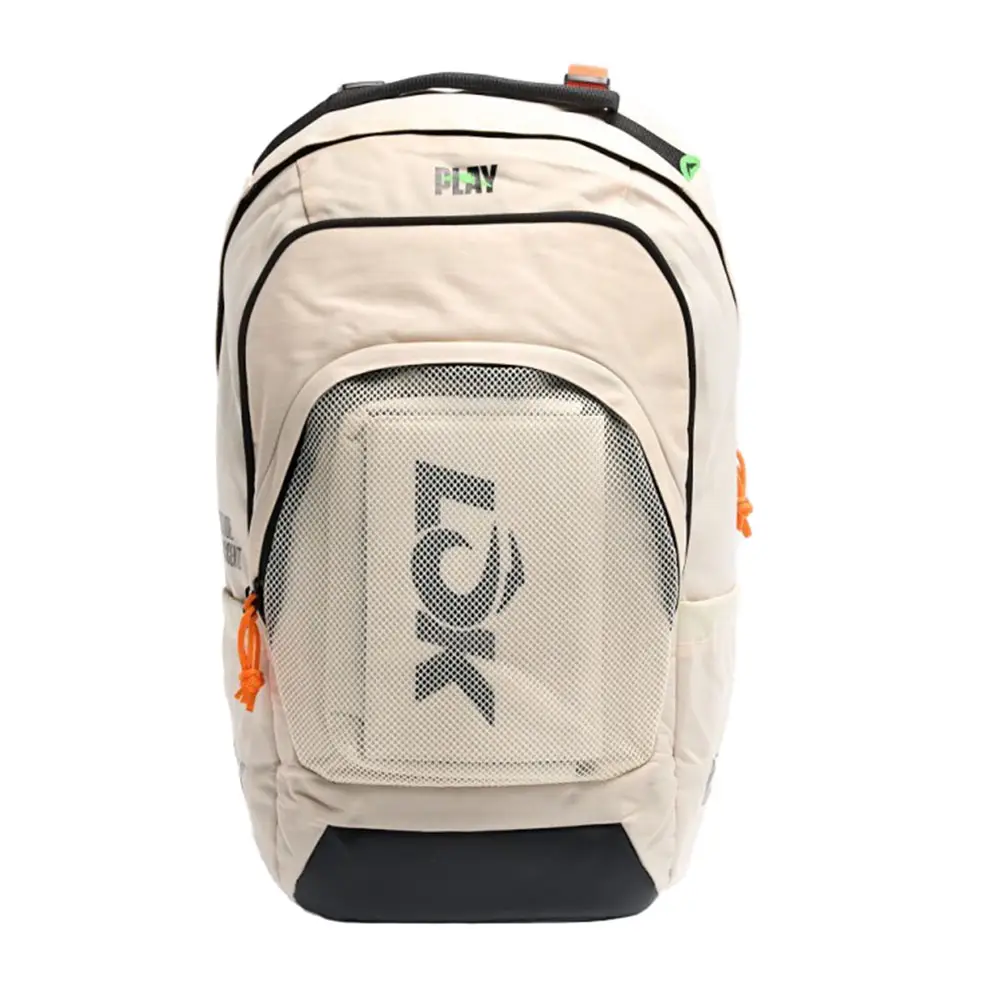 Paletero para Pálas de Padel Mochila Lok Maxx Offwhite Blanco Naranja