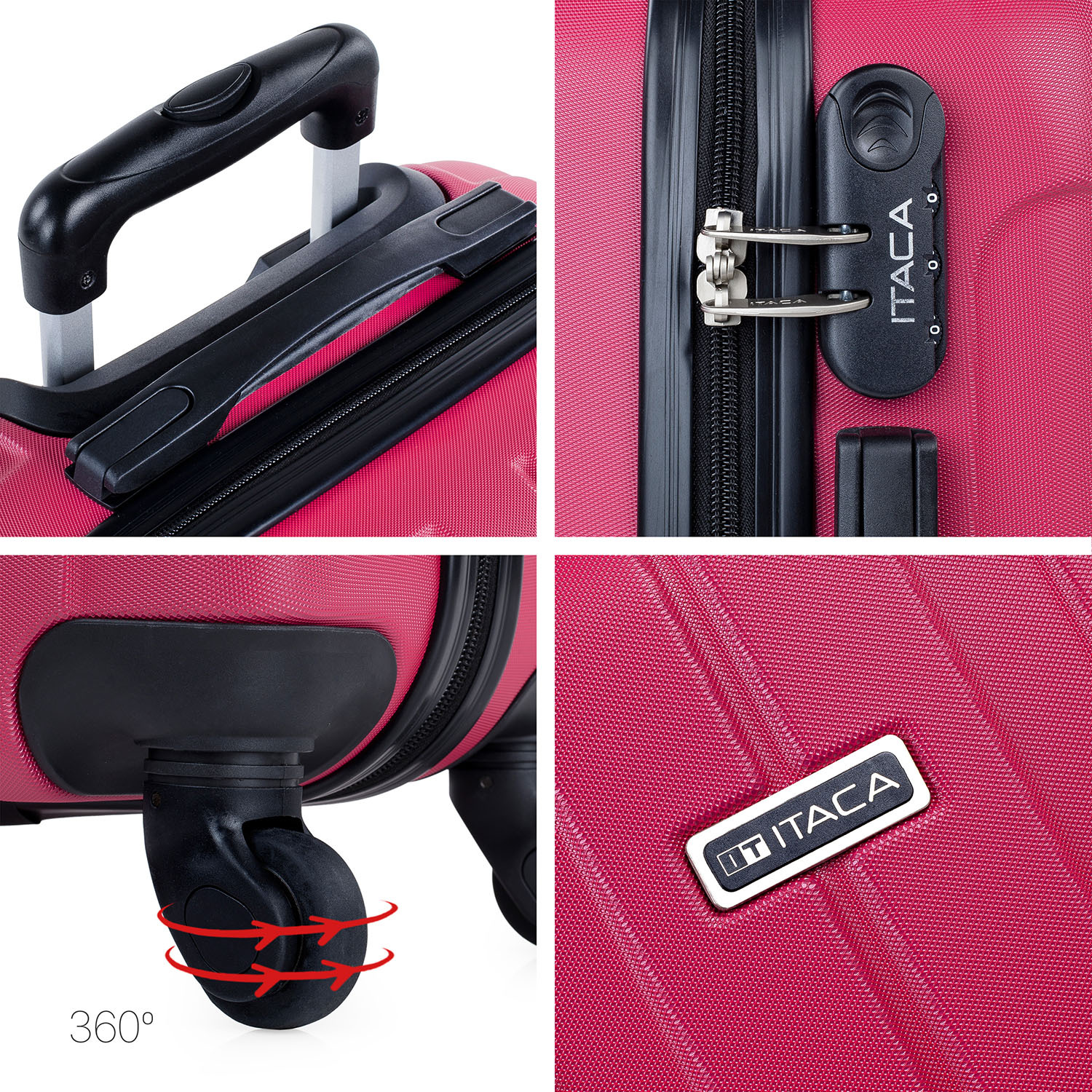 ITACA - Maletas Grandes de Viaje: Maleta Grande 23 Kilos, Maleta Viaje  Grande, Maleta De Viaje para Todas Tus Aventuras. Material ABS Resistente y  Ligera 71170, Rosa : ITACA: : Moda