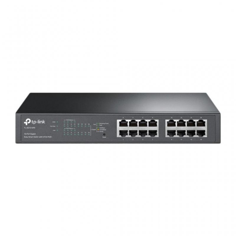 Tp-link tl-sg1016pe switch managed 16 gigabit ports 8 poe ports