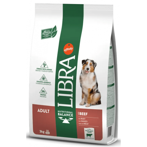 Libra Adult Pienso Con Buey Para Perros 3 Kg