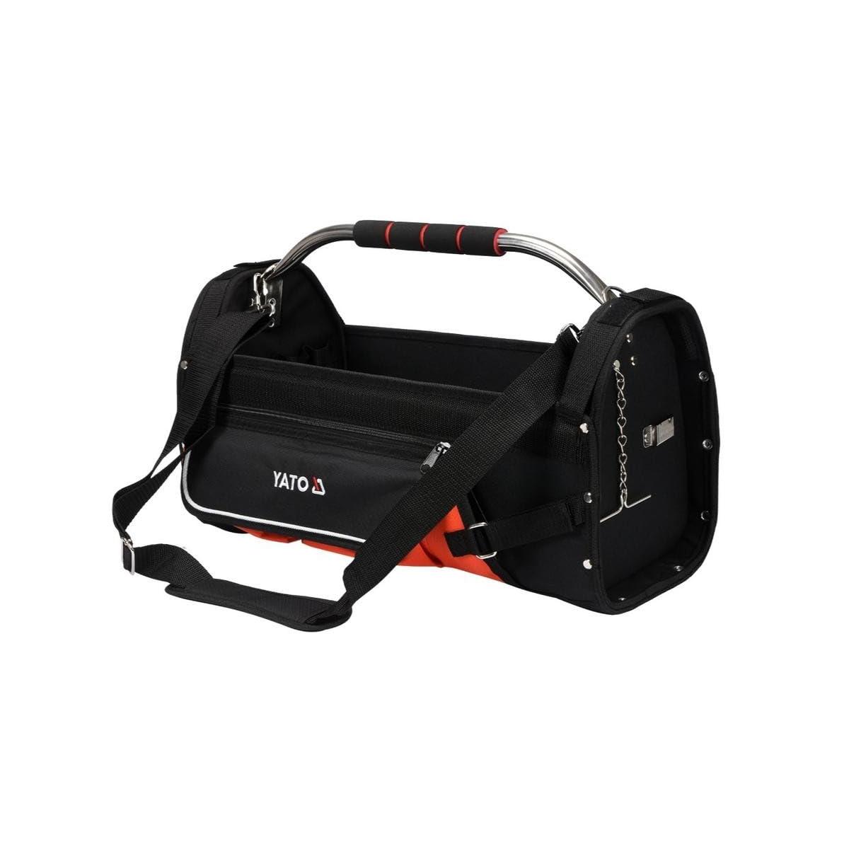Yato - Bolsa para herramientas con 11 compartimentos, 51 x 24 x 28 cm, vacía, abierta, poliéster, 600D