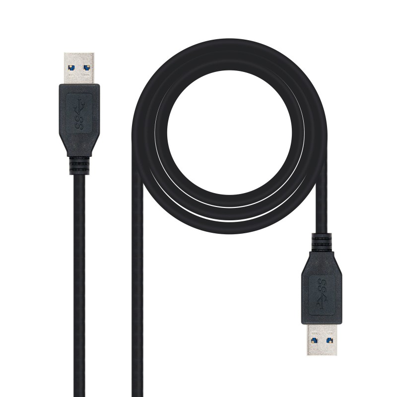 Nanocable - 10.01.1001-BK cable USB USB 3.2 Gen 1 (3.1 Gen 1) 1 m USB A Negro 10.01.1001-BK