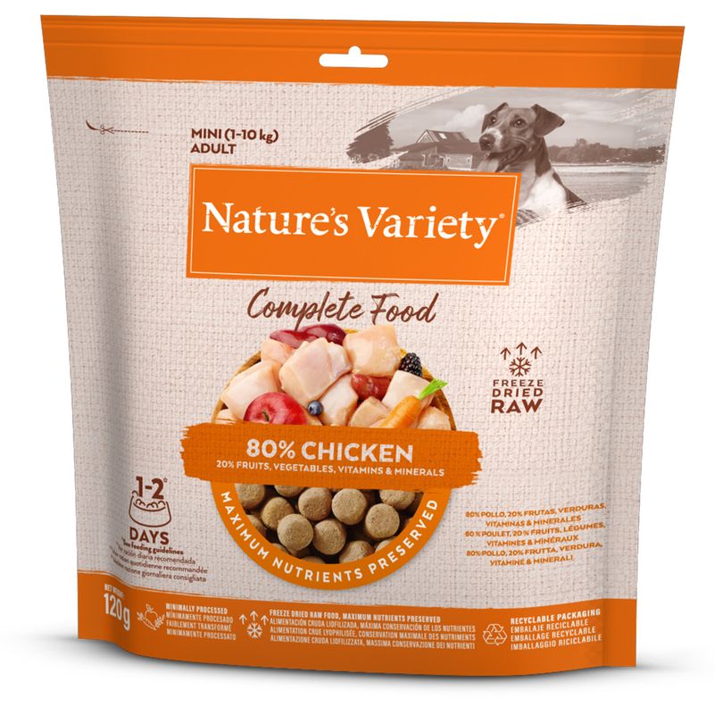 Nature’s Variety – Pienso para perros adultos minis Nature’s Variety Complete Food pollo 120 g.