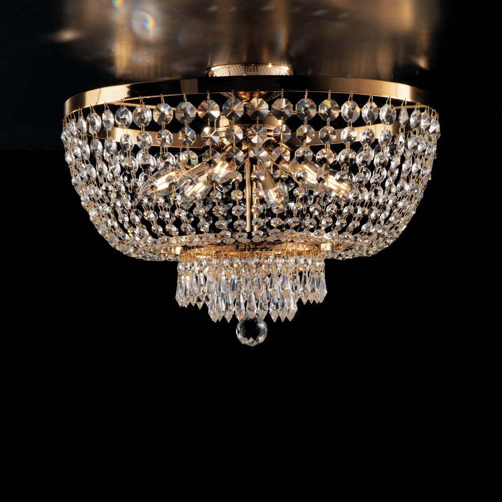 Mozart Classic 6 luces E14 Gold, lámpara de techo