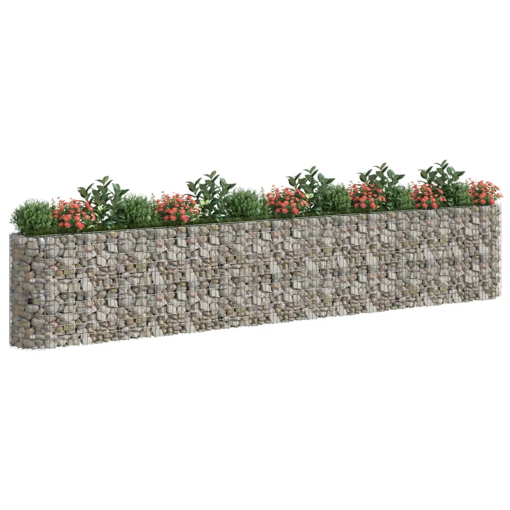 vidaXL Arriate de gaviones de hierro galvanizado Dimensiones 120 x 50 x 100 cm,  190 x 50 x 100 cm,  260 x 50 x 100 cm y mas
