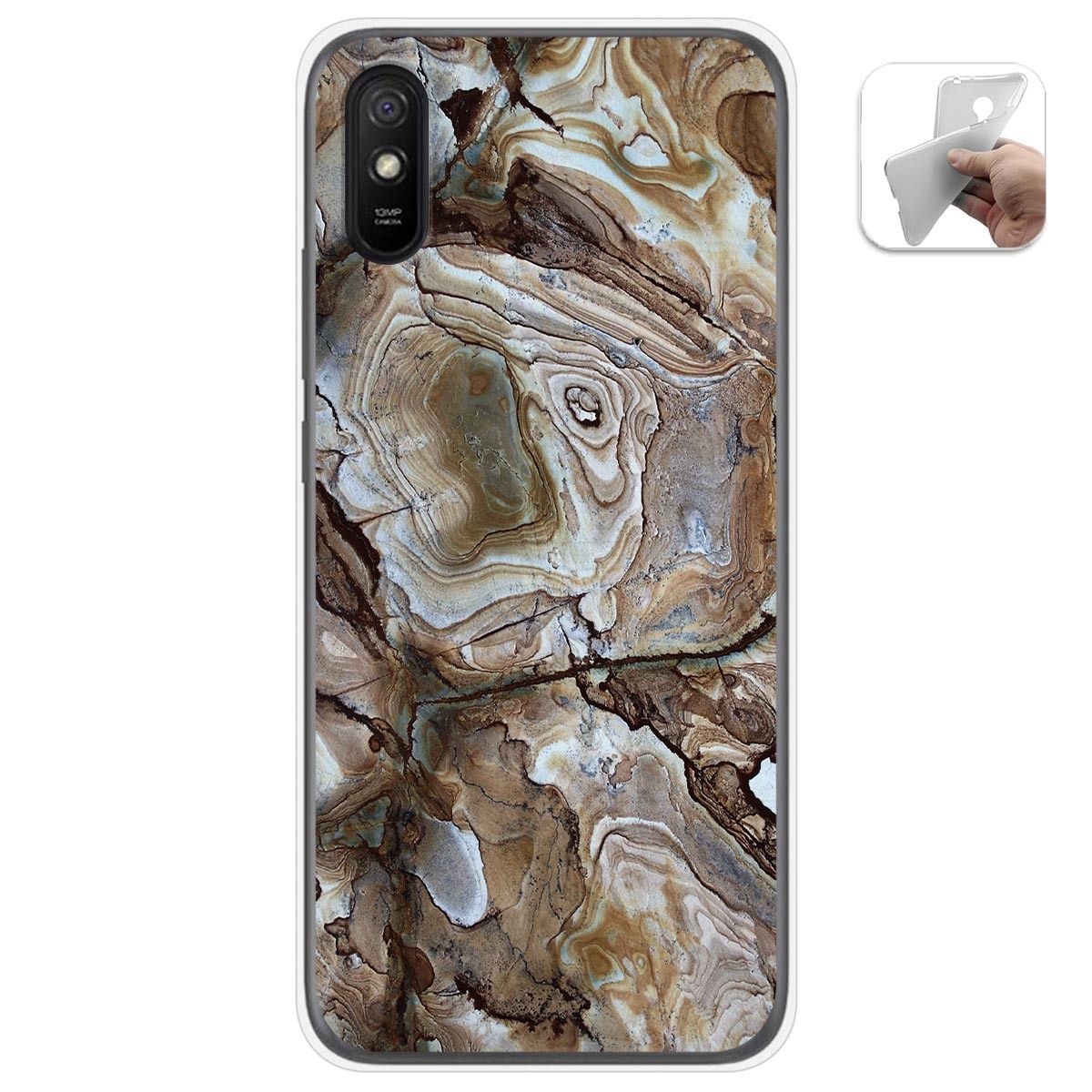 Tumundosmartphone Funda Gel Tpu para Xiaomi Redmi 9A / 9AT diseño Mármol 14 Dibujos
