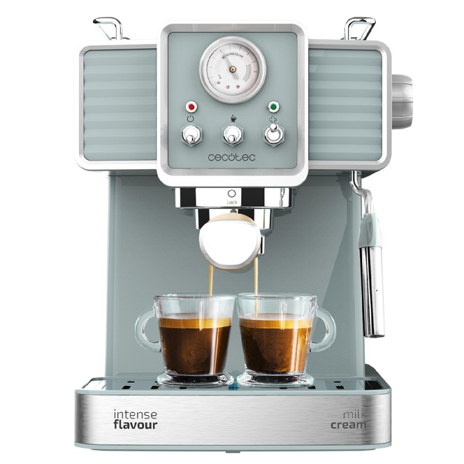 Cecotec Cafetera espresso Power Espresso 20 Barista Compact. 1465 W,  Thermoblock, 20 Bares, Vaporizador, 2 tazas de café, Depósito de agua  extraíble de 1,8 Litro, Bandeja calienta tazas : : Hogar y cocina