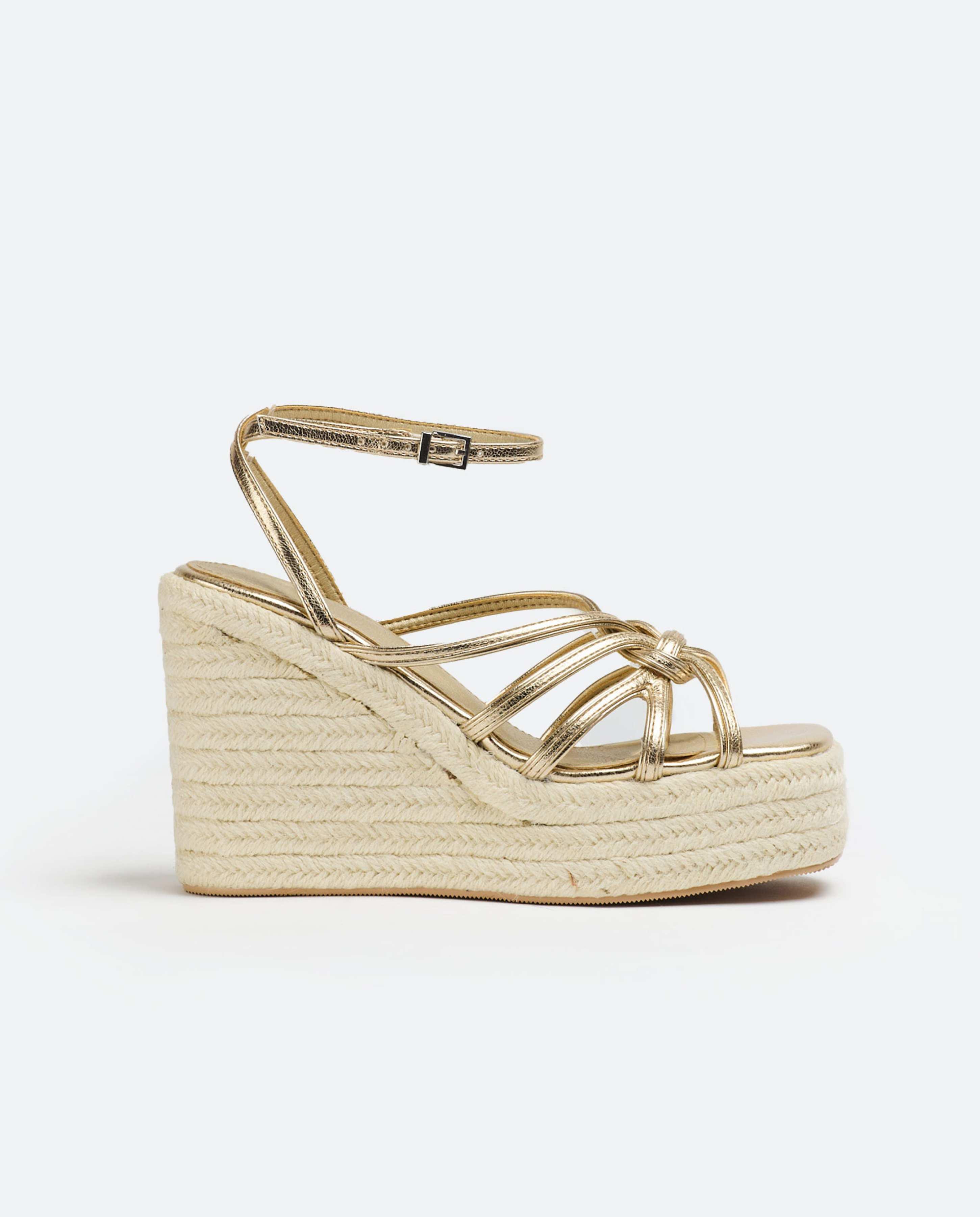 Mim Shoes VERA DORADO Sandalias de cuña  Mujer 8674324087114