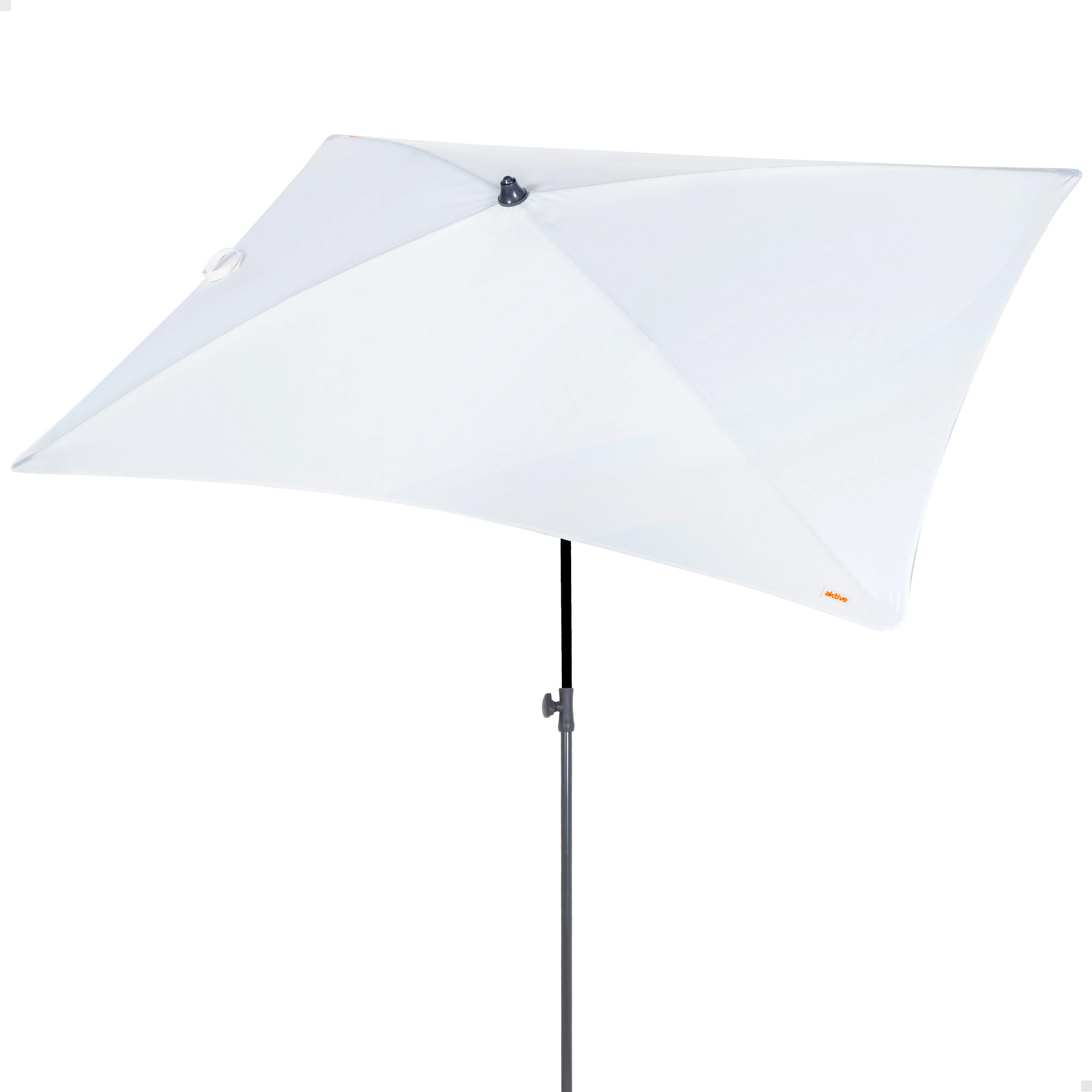 Aktive - Sombrilla rectangular 180x120 cm, color neutro, con protección UV30, para jardín, poliéster, 4 varillas, para terraza, para balcón, para exterior, funda incluida, especial balcón, parasoles
